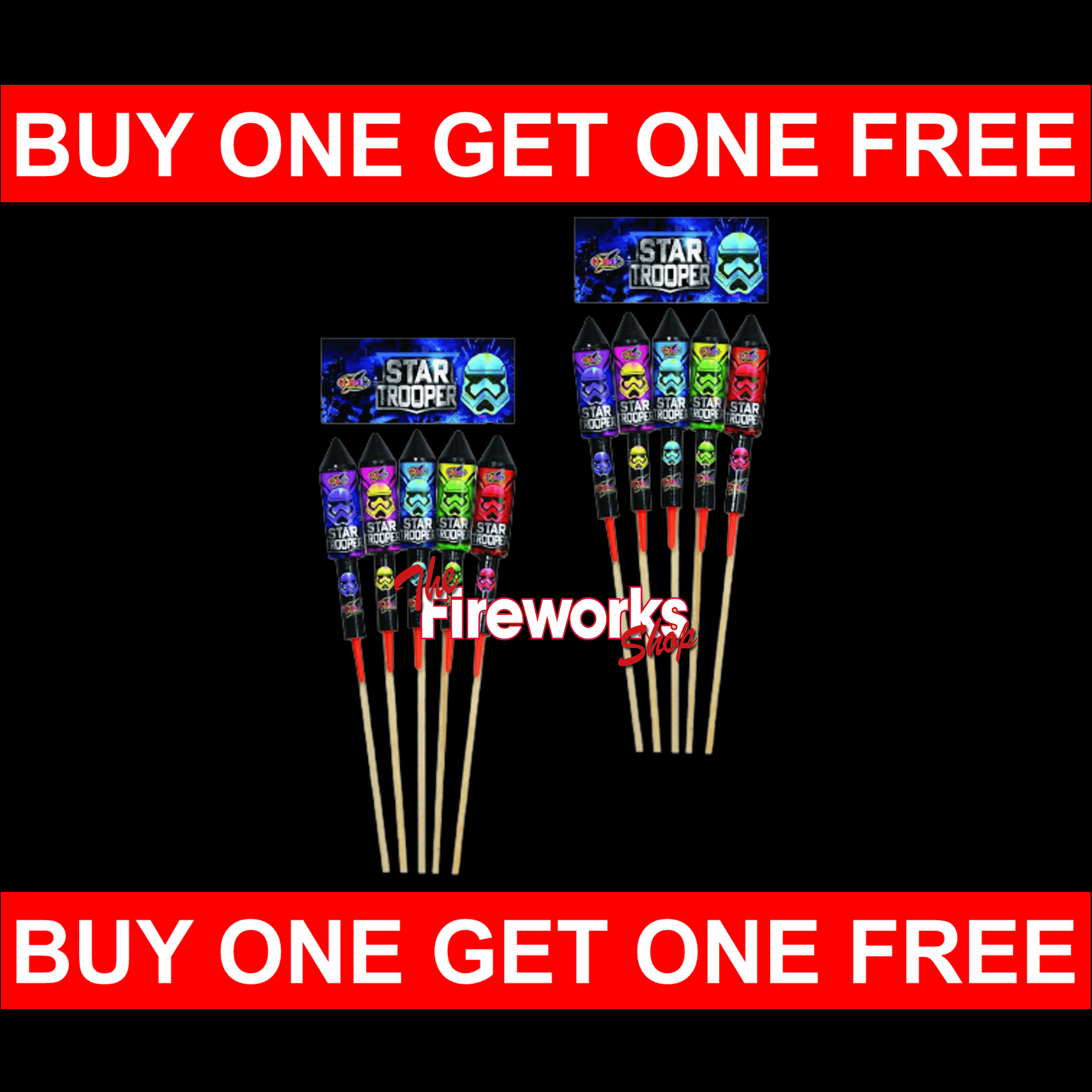 Bogof Sticker BOGOF Star Troopers - The Fireworks Shop Coventry BOGOF Star Troopers ...